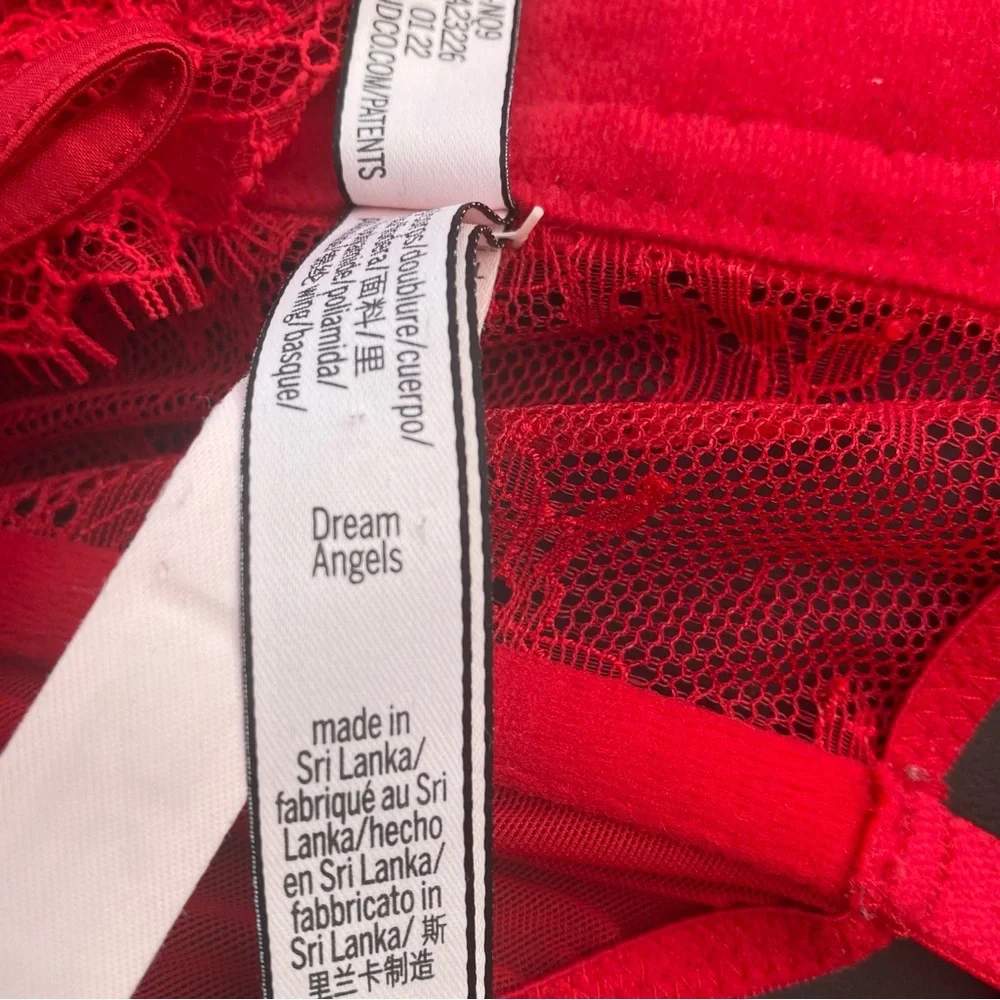 Victoria‎ Secret Dream Angels Elegant Red Lace Bralette Size XS